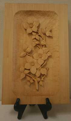 carved floral relief