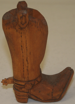 carved boot