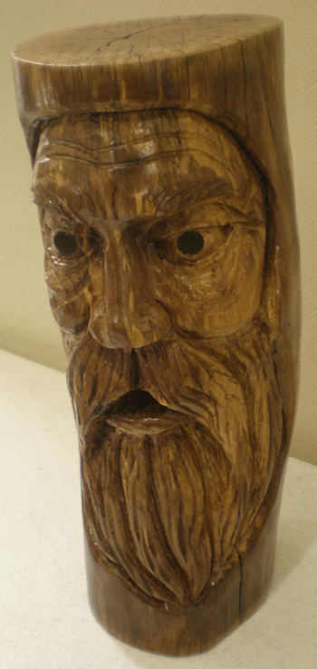 carved old man