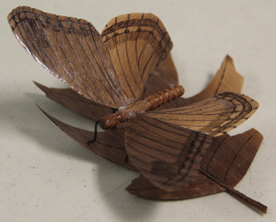 carved butterfly